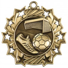 2 1/4" Ten Star Soccer Medal