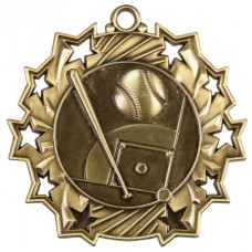 2 1/4" Ten Star Baseball/Softball Medal