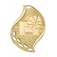 2 1/4" Flame Basketball Medal