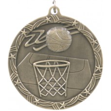 2 1/2" Shooting Star Basketball Medal