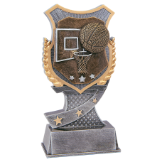 6" Basketball Shield Award